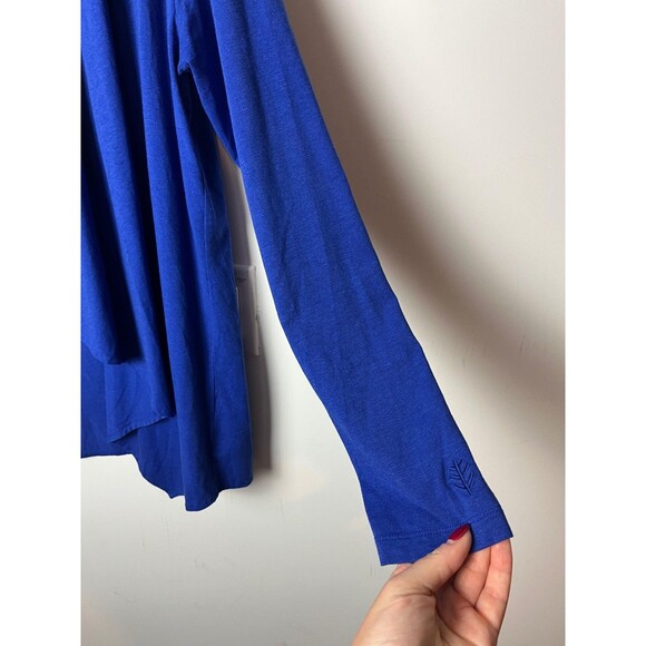 Coolibar Cardigan Womens Large Blue Open Front Wrap UPF 50+ Sun Protection Drape - Picture 3 of 8